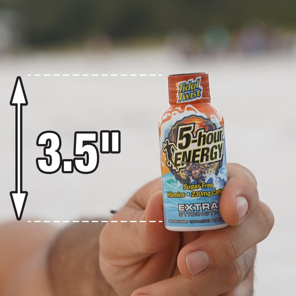 5-hour ENERGY Tidal Twist ambient scene suggests refreshing lift during long days.