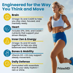 Nutrition label indicating omega-3 content and ingredients