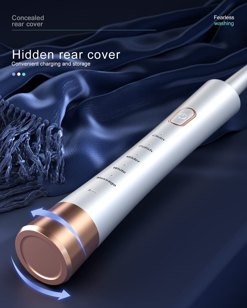 Brush modes feature: Clean, Polish, Mild, White, Massage