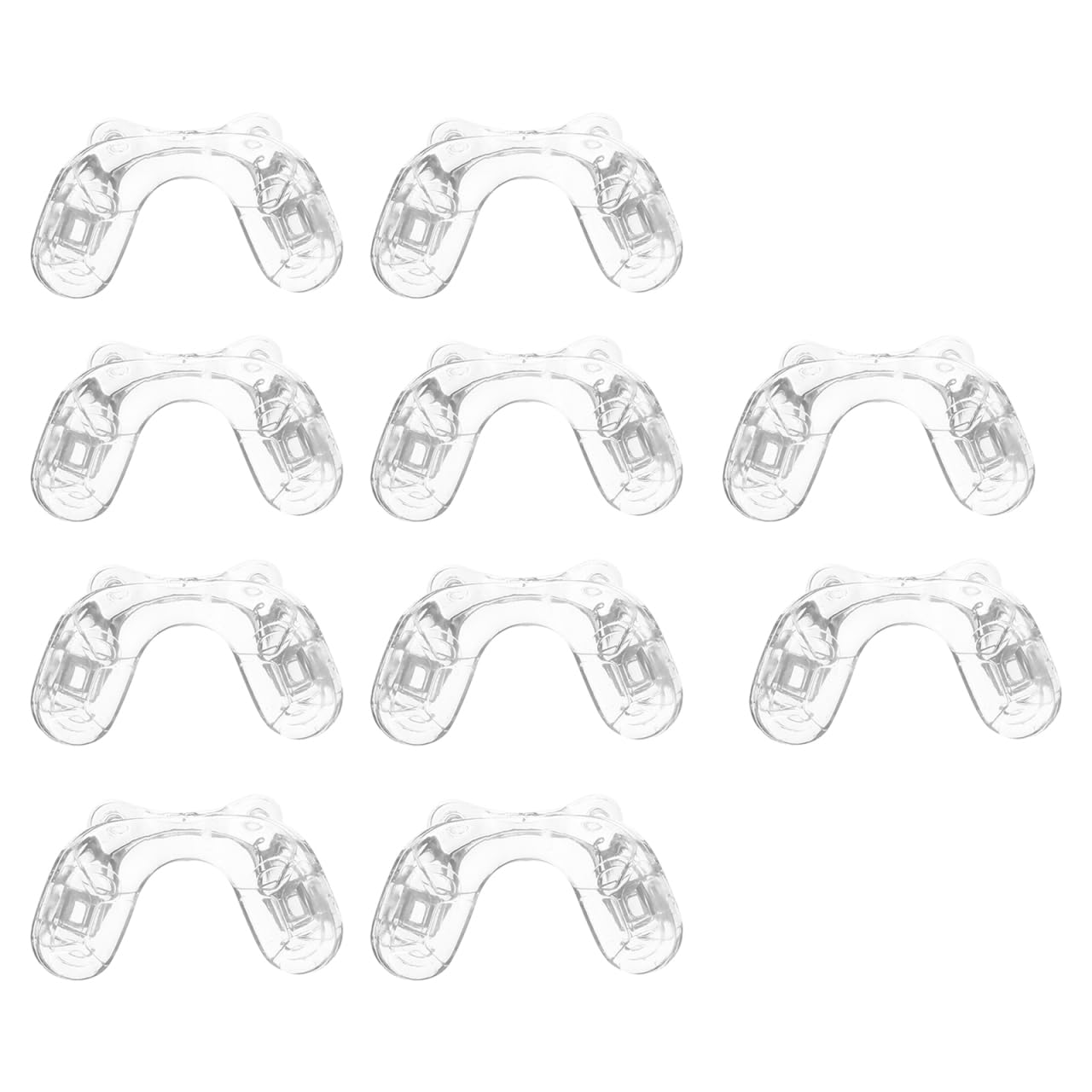 Soft silicone eyeglasses bridge pads in close-up