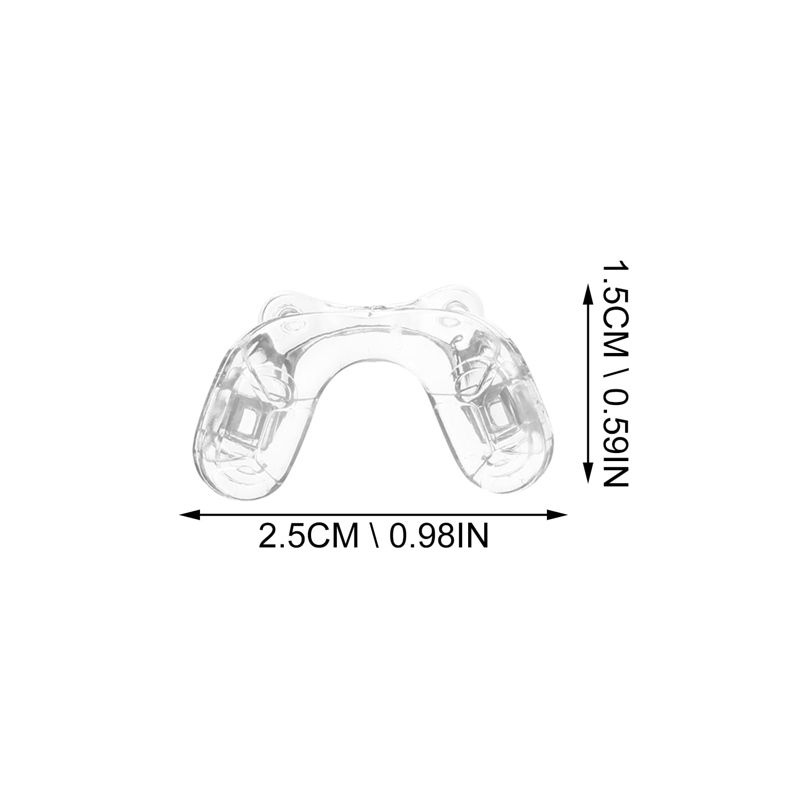 Non-slip nose pads displayed on glasses
