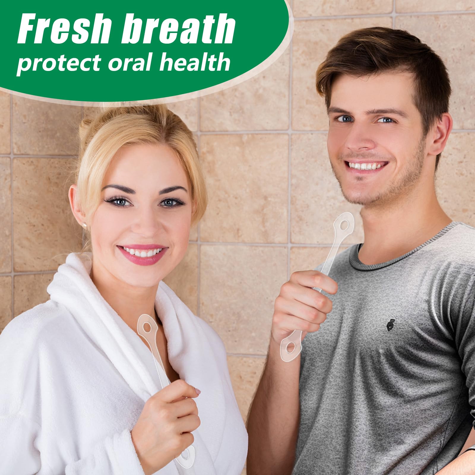 Fresh breath result after using disposable tongue scrapers