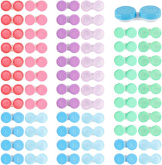 Assorted color contact lens cases in a 50-pack