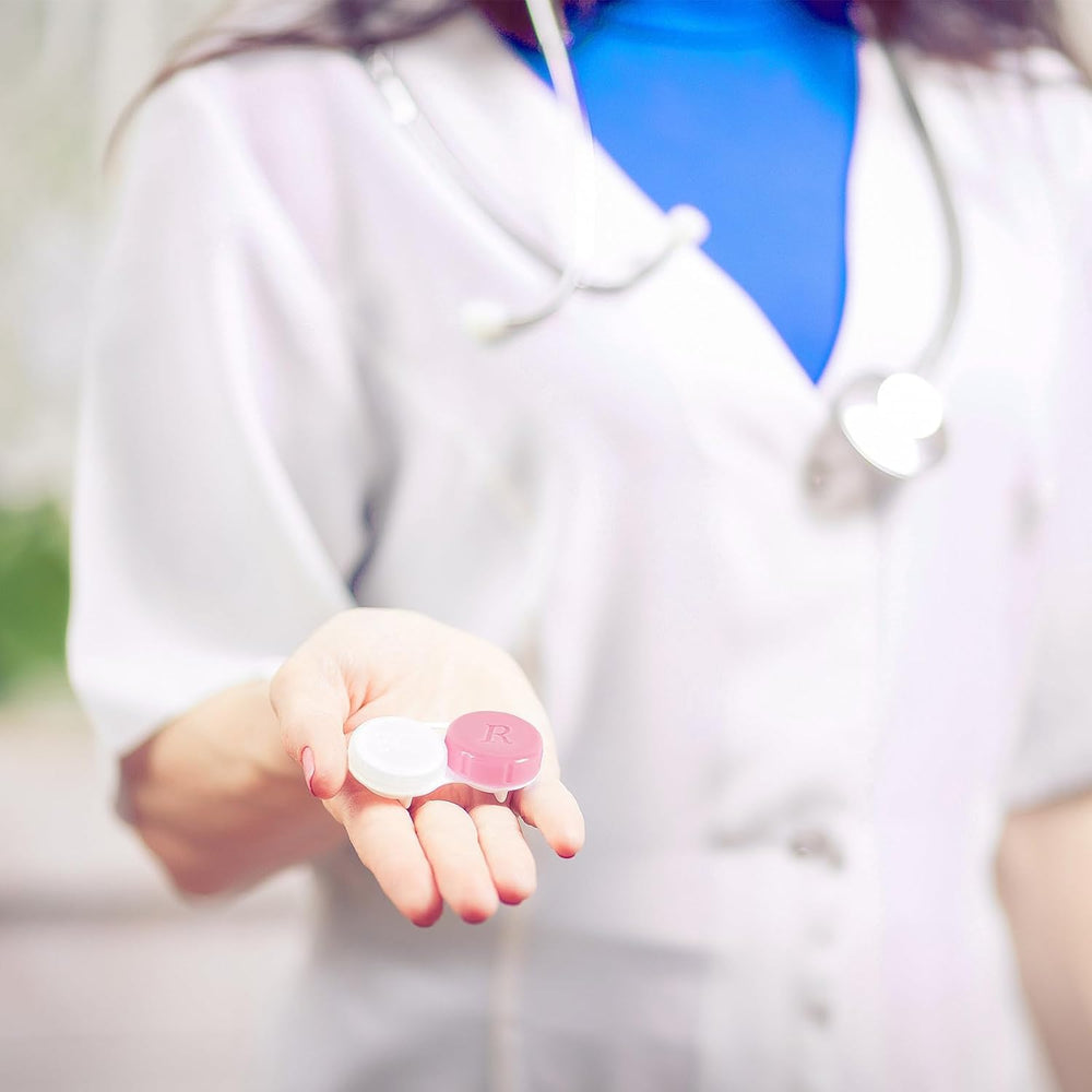 Eight color options available for color-coded lens cases