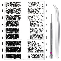 500-piece screw repair kit with M1.2, M1.4, and M2 micro screws