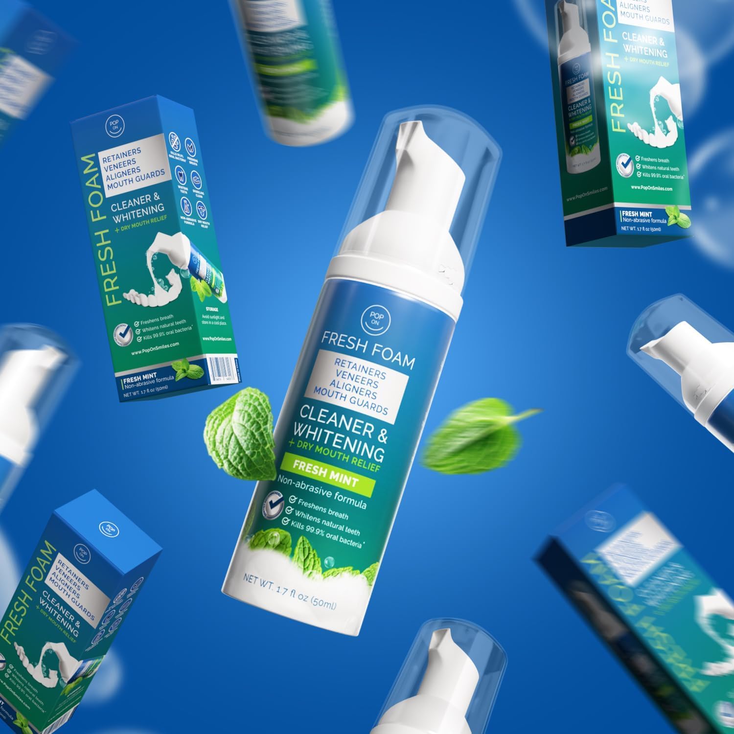 Product packaging highlighting 50ml bottle
