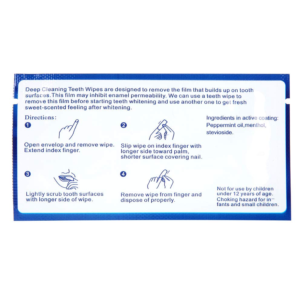 Fingertip tooth wipes being used for cleaning