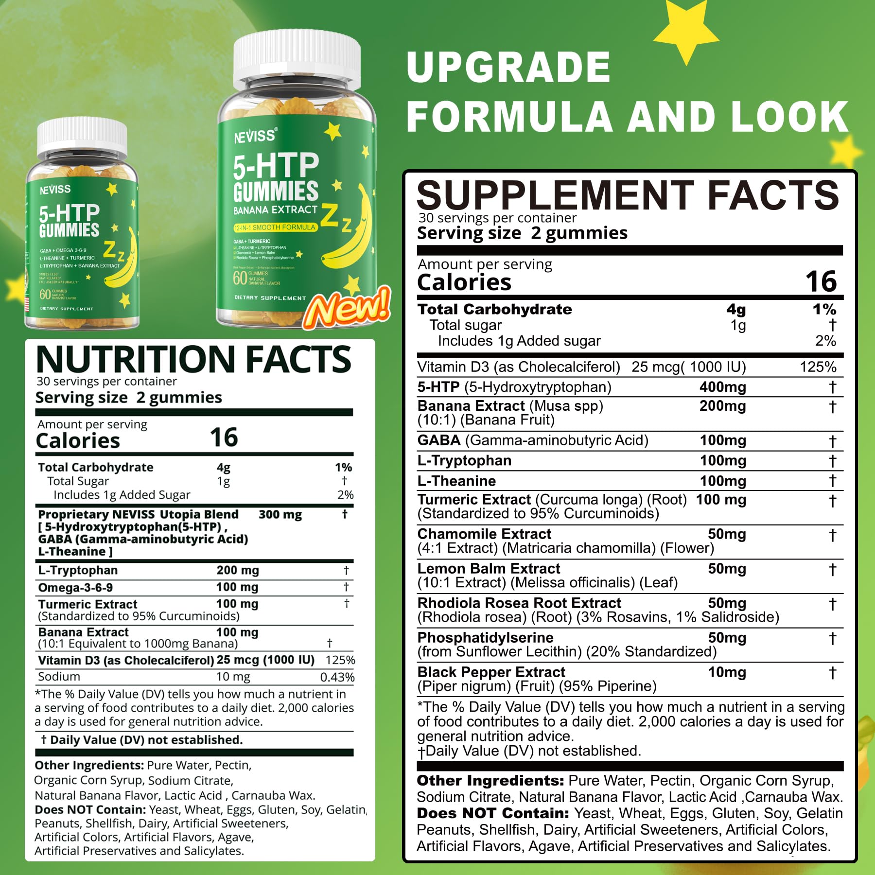 Close-up of banana-flavored gummies