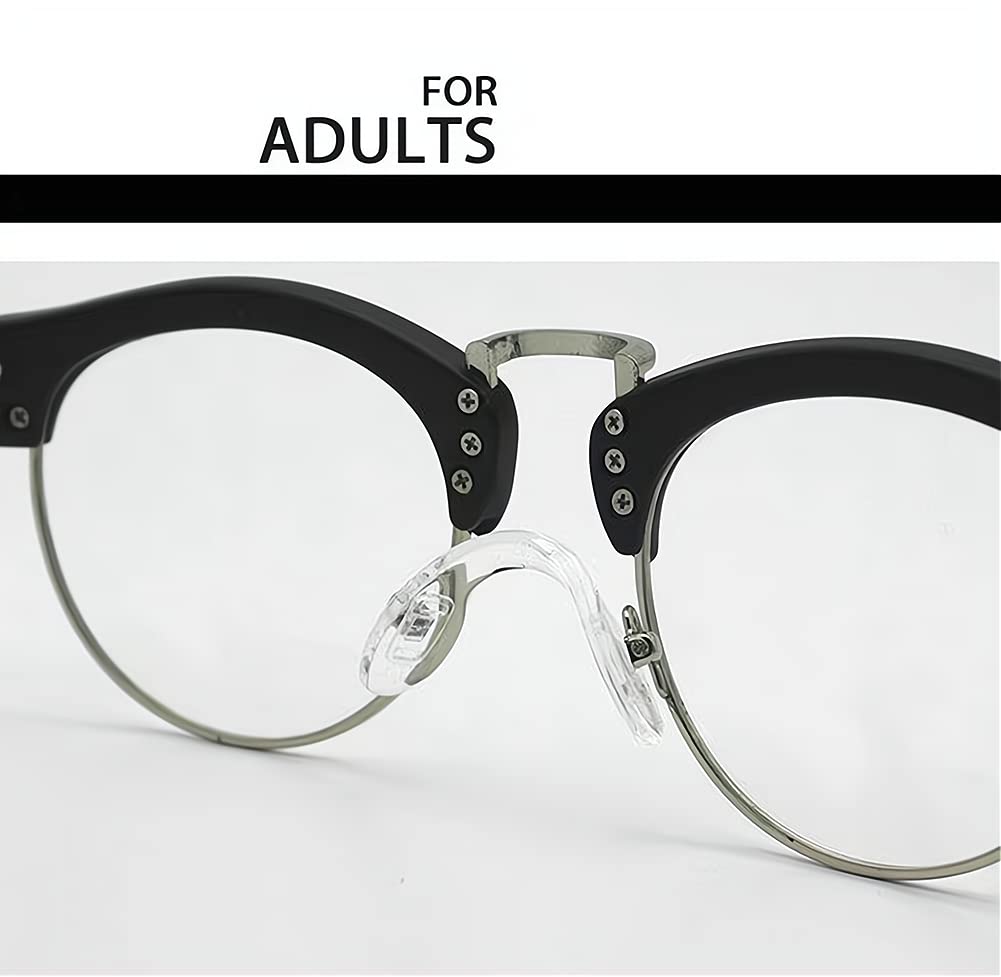 Anti-slip nose pads gripping glasses