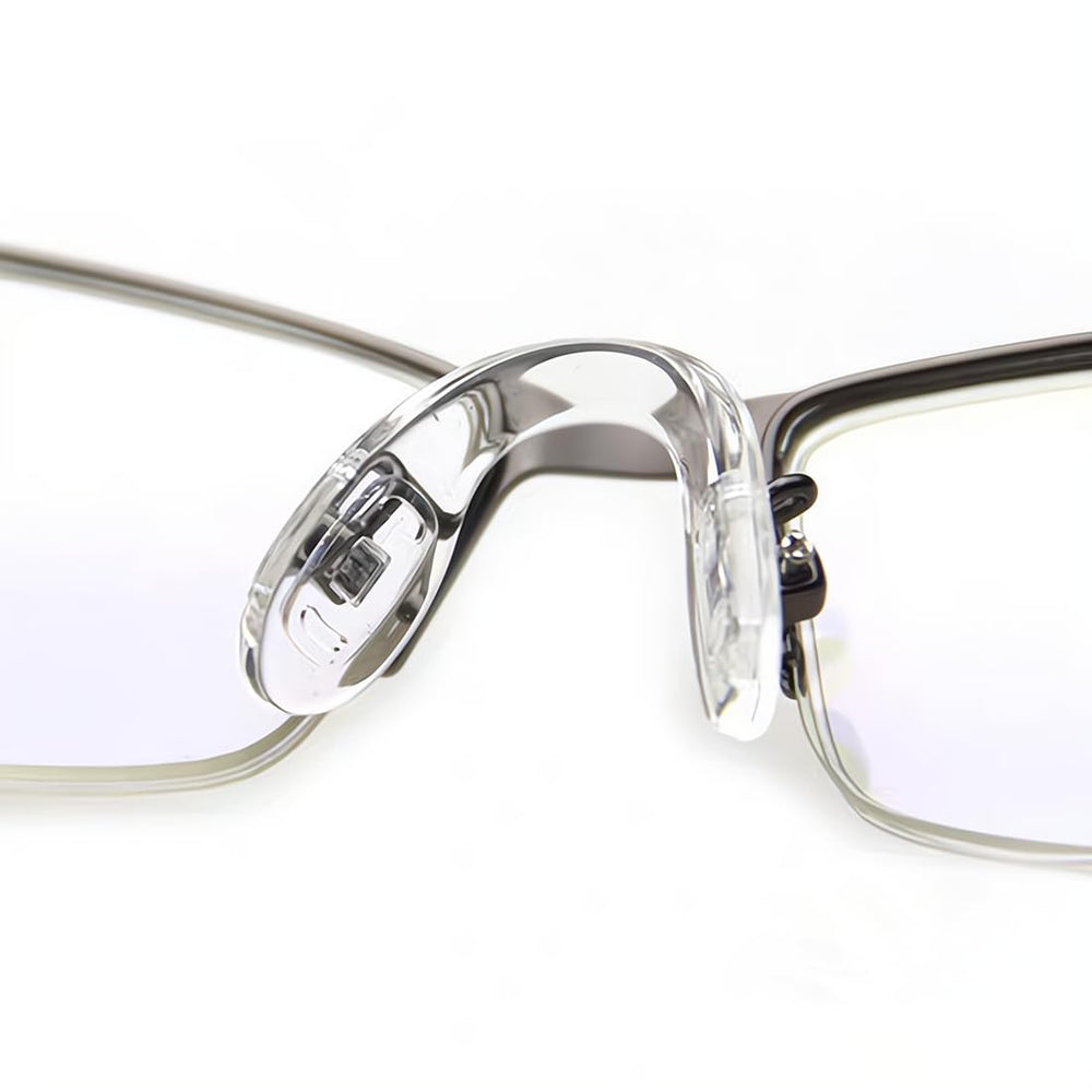 Repair kit contents: nose pads, screws, tweezers, screwdriver, case