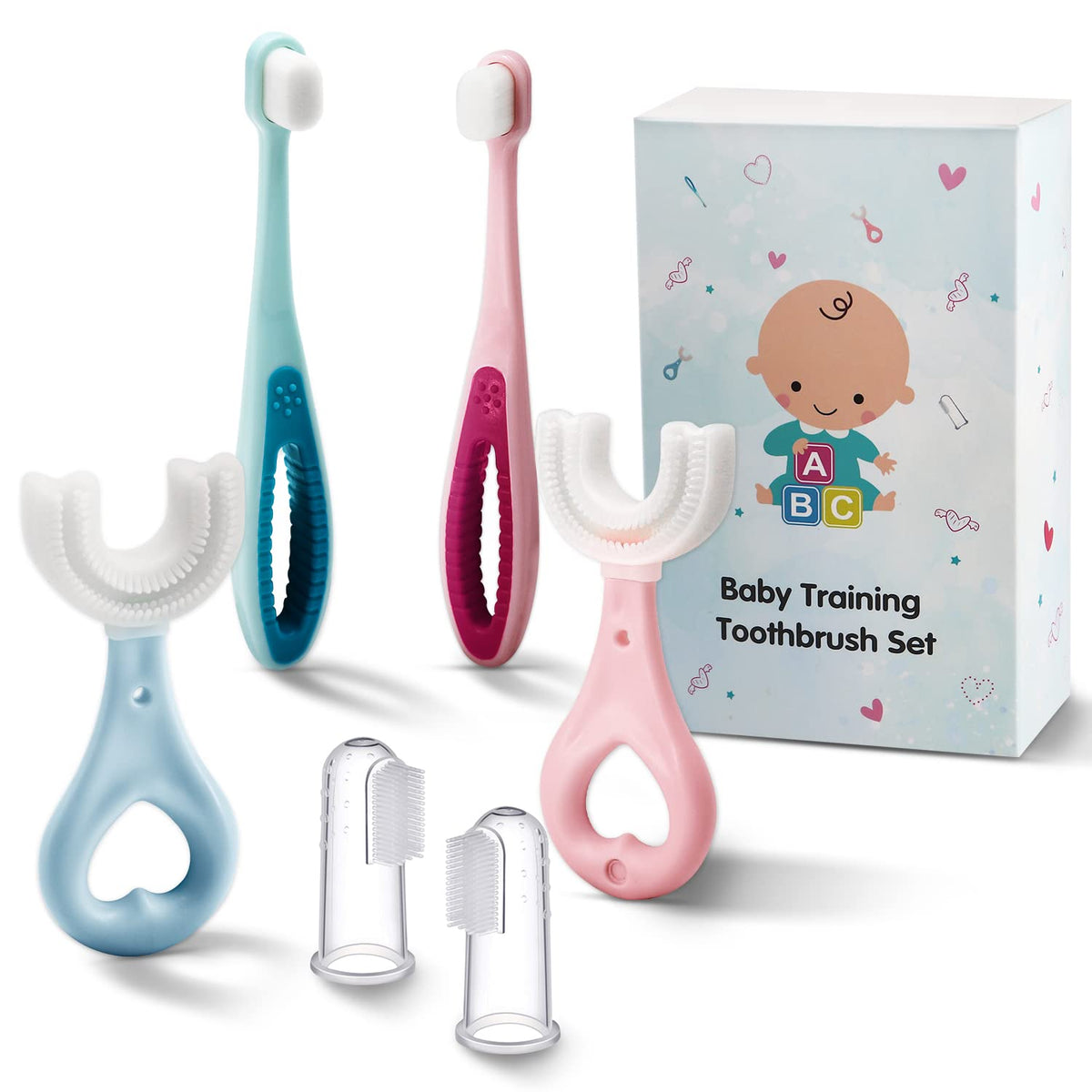 Packaging image for 6 in 1 Baby Training Toothbrush Set