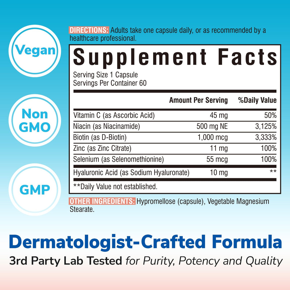 6-in-1 Skin Reset Formula capsules and bottle