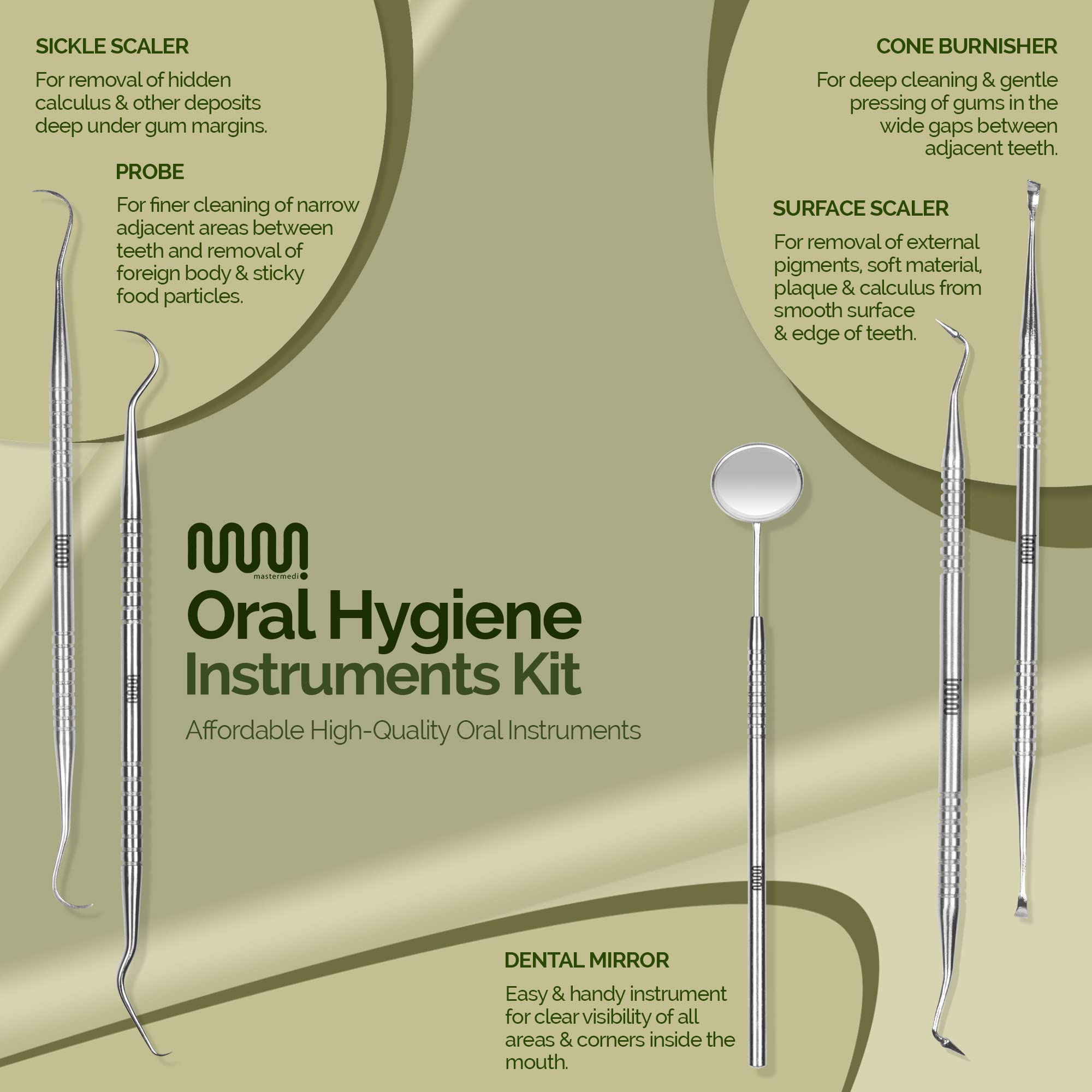 Tongue scraper and dental probe for comprehensive cleaning
