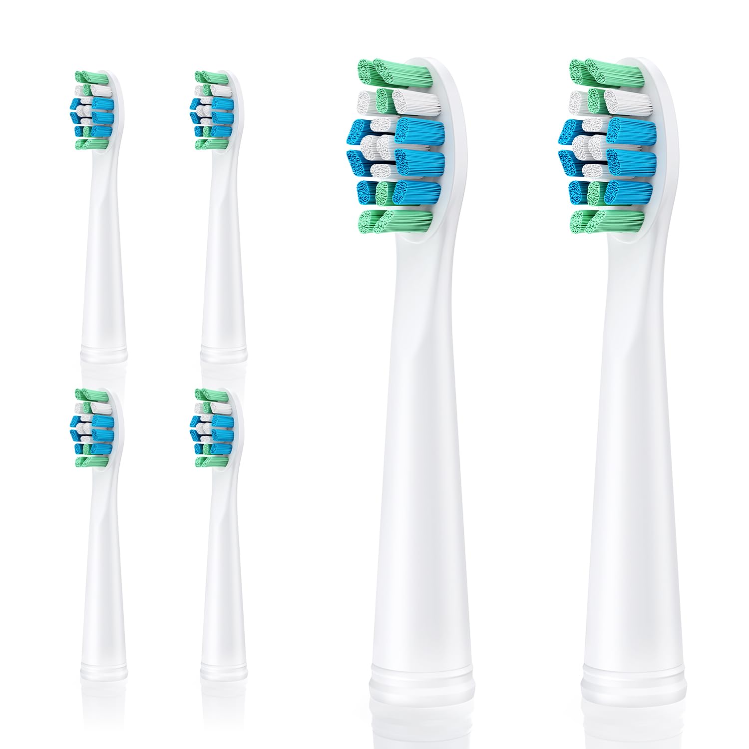 Six white replacement brush heads for Complete Care electric toothbrush