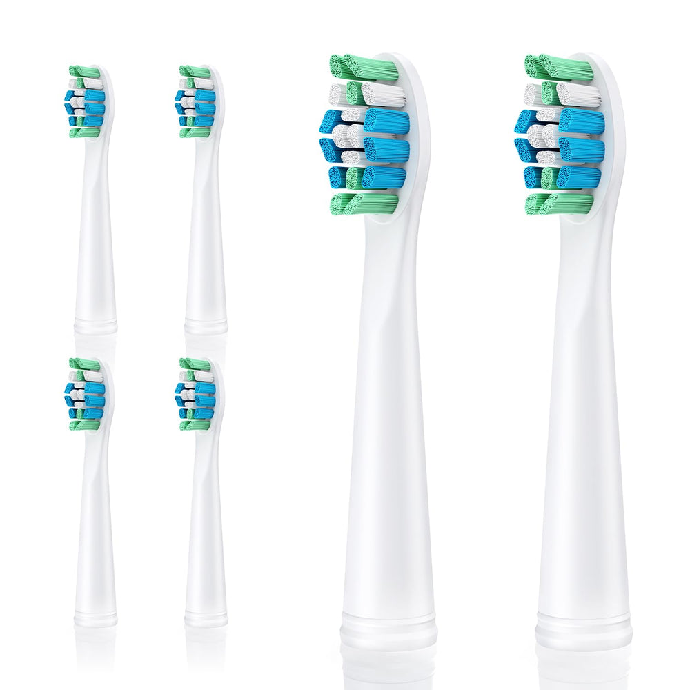 Six white replacement brush heads for Complete Care electric toothbrush
