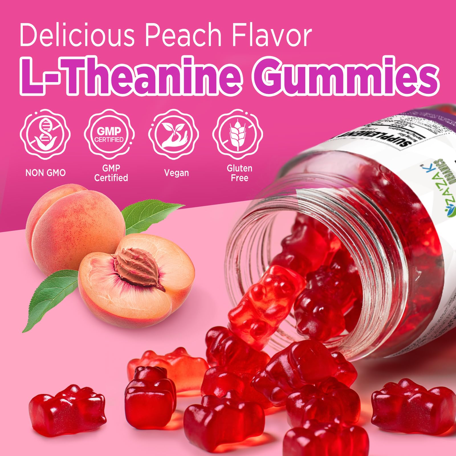 60 chewable L-Theanine gummies package