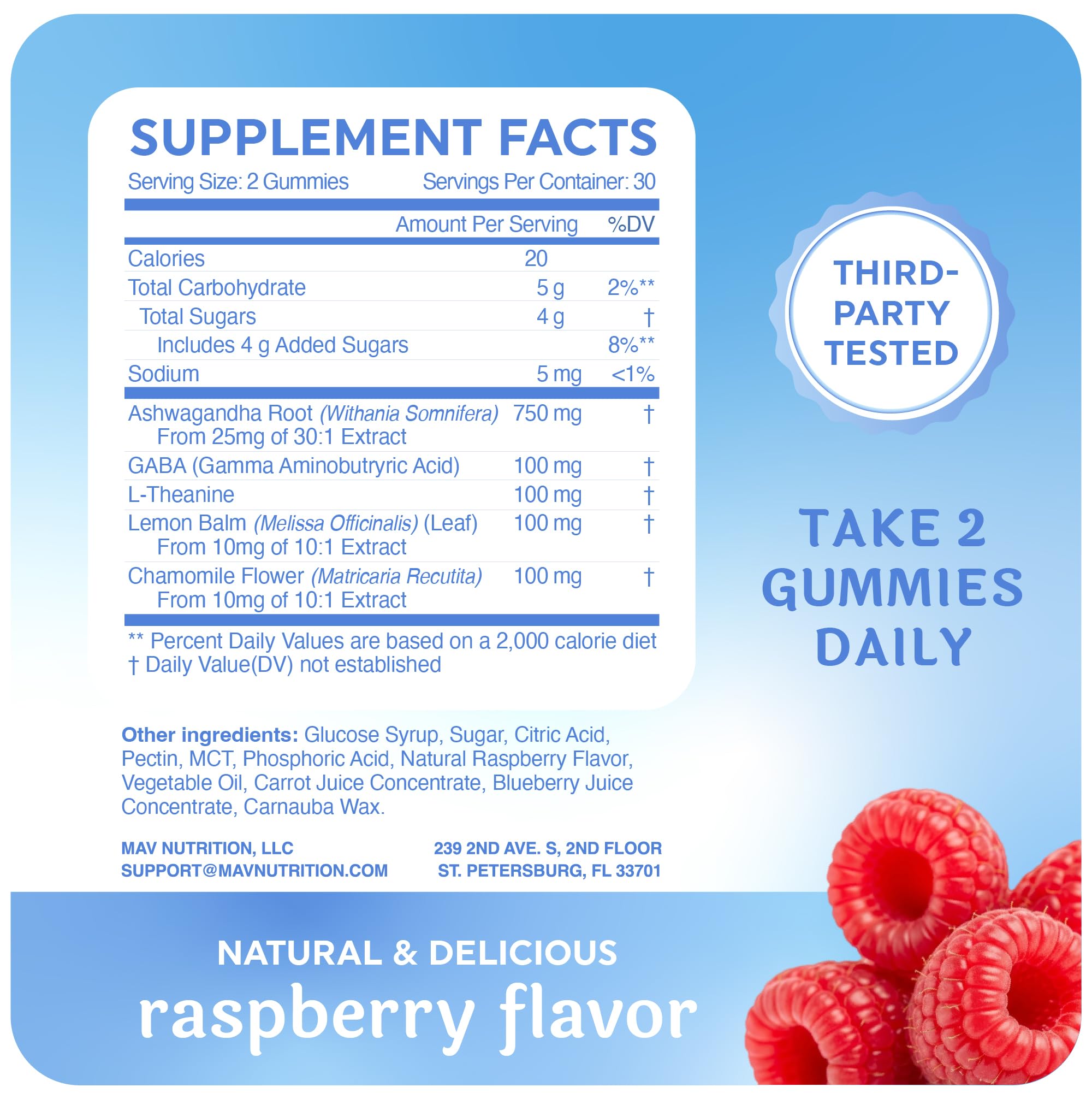 60-count bottle of calming gummies for teens