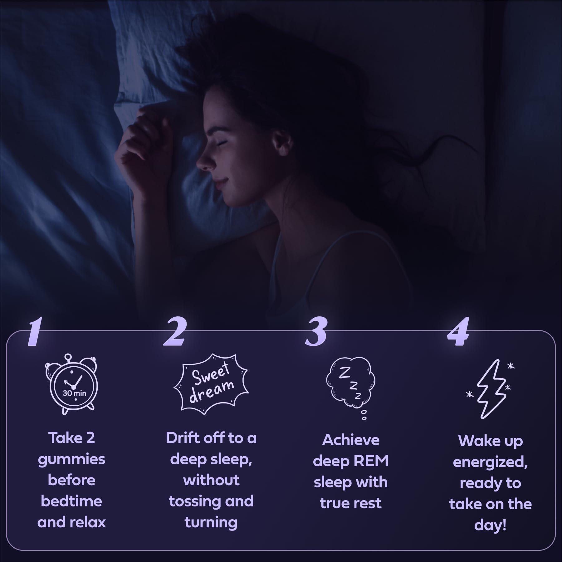 60-count bottle of SweetDreams Dream Gummies