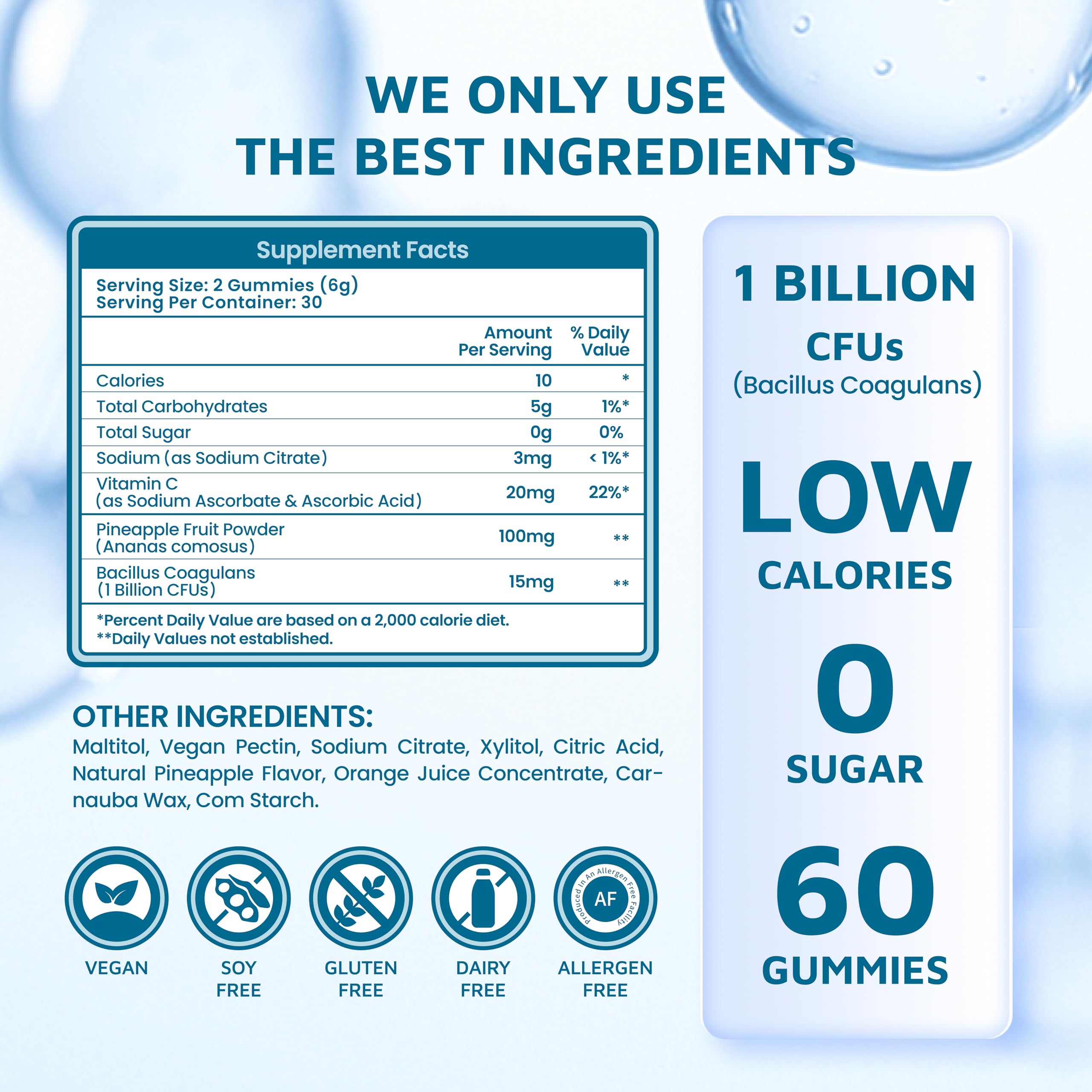 60-count pouch of feminine balance gummies