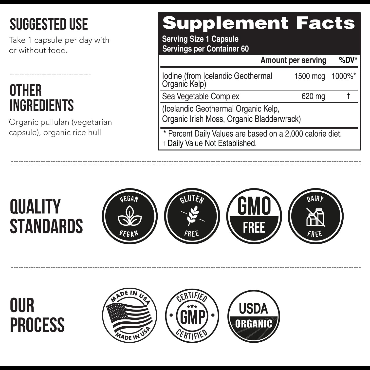 Bottle of 60-count iodine capsules