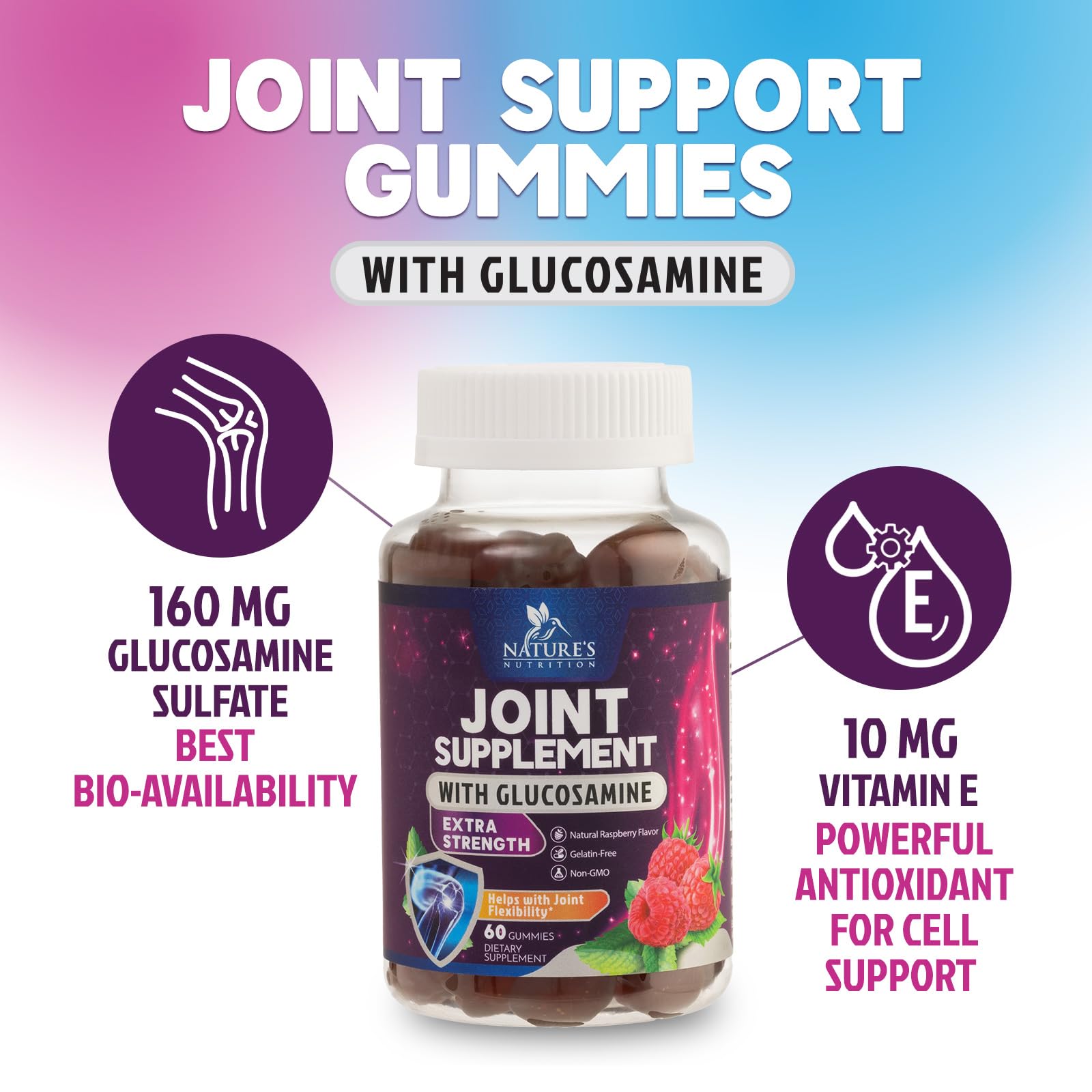 60-count jar of joint support gummies