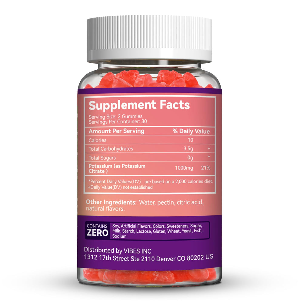 60-count vegan, non-GMO potassium gummies packaging