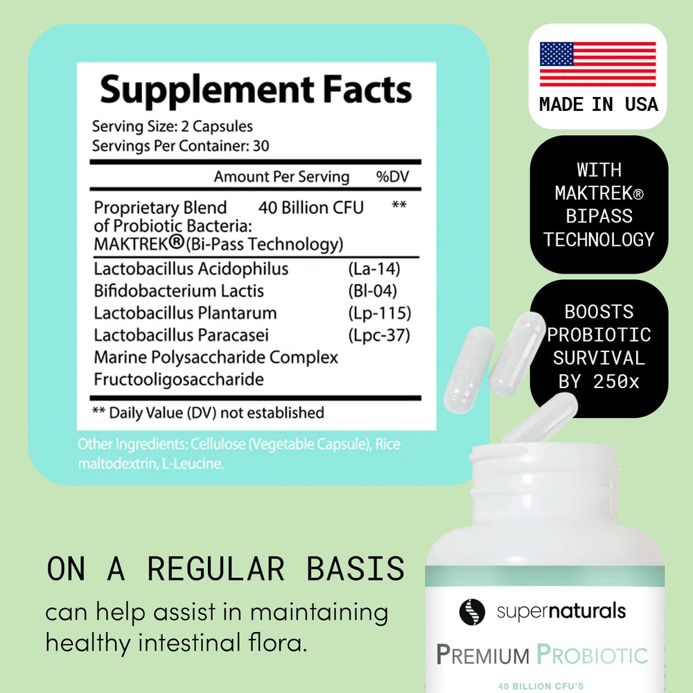 60-count probiotic capsules bottle