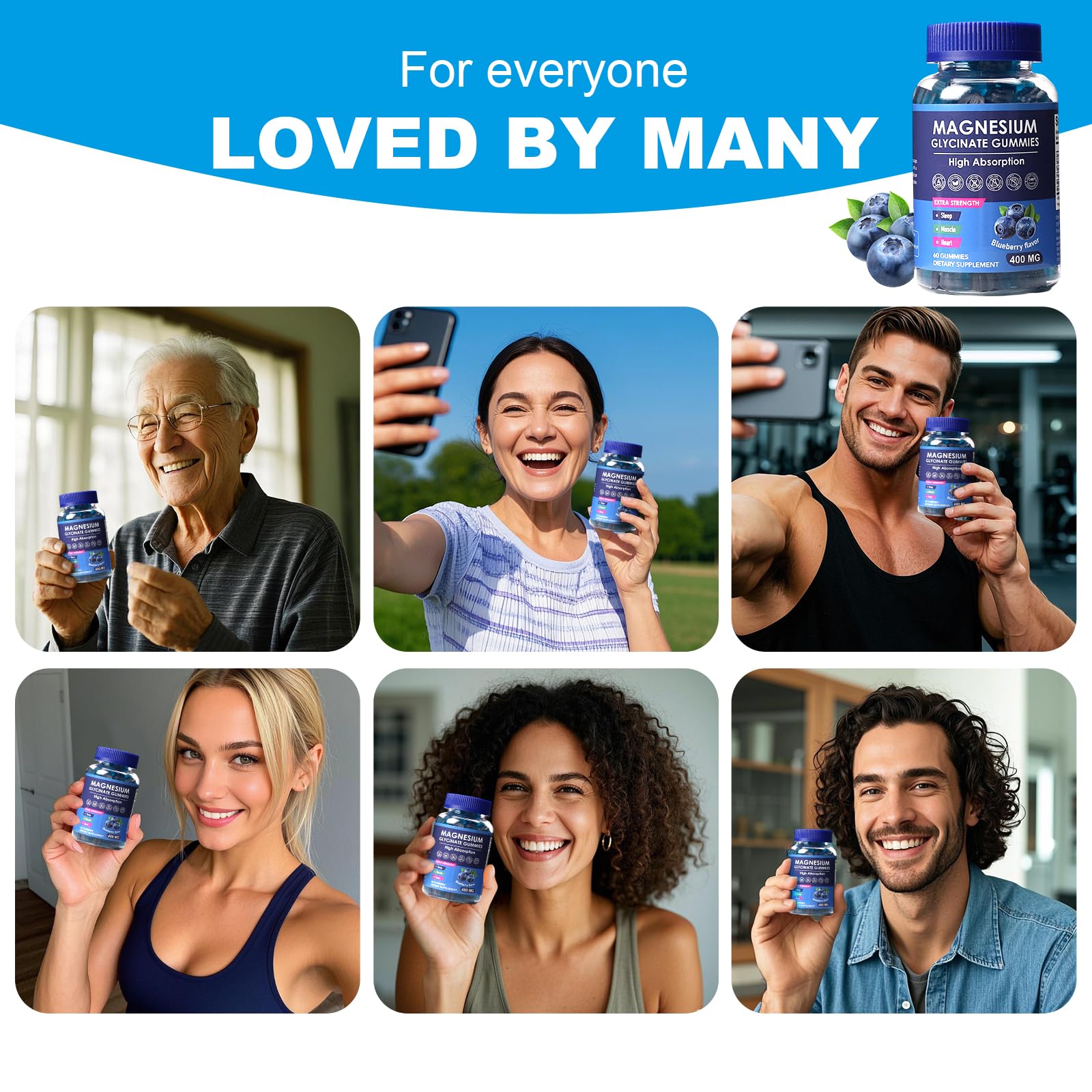 60-day supply packaging for magnesium glycinate gummies