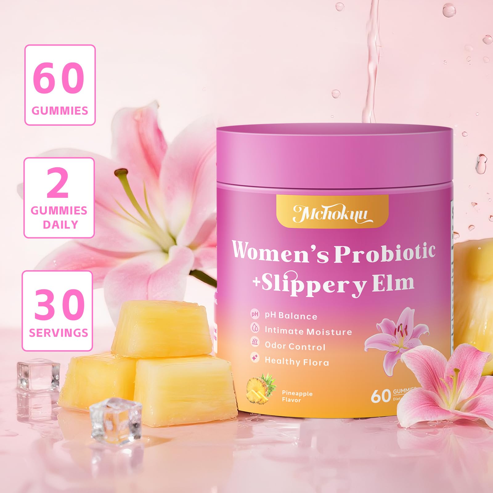 60 gummies monthly supply label and packaging detail