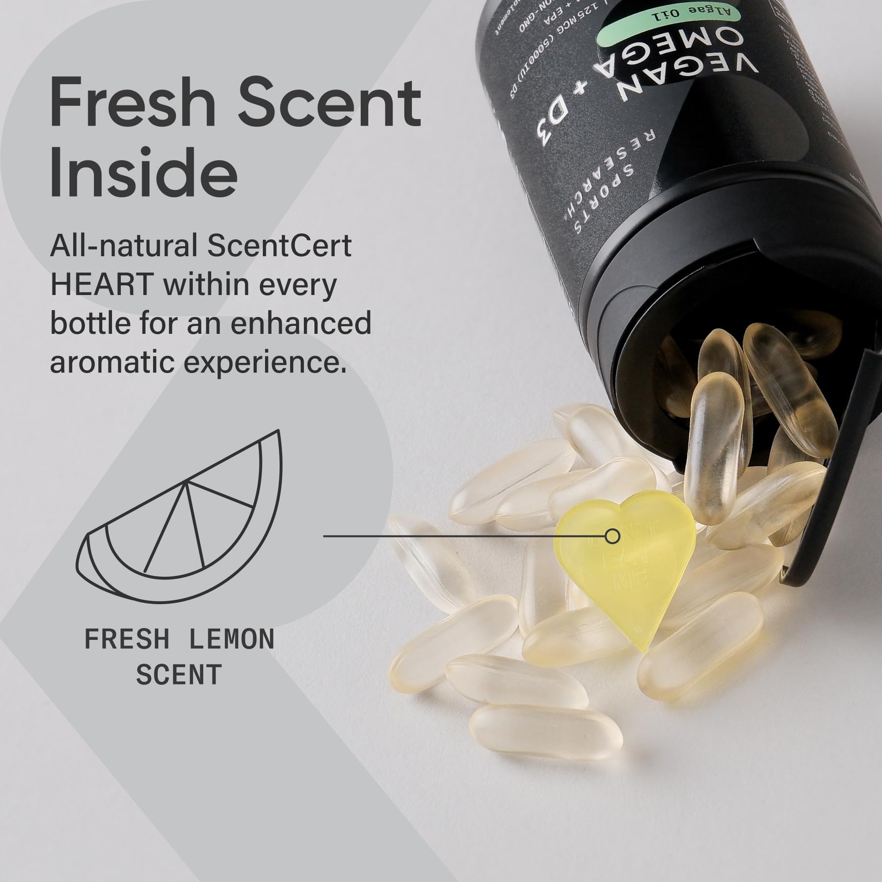 Bottle of 60 veggie softgels