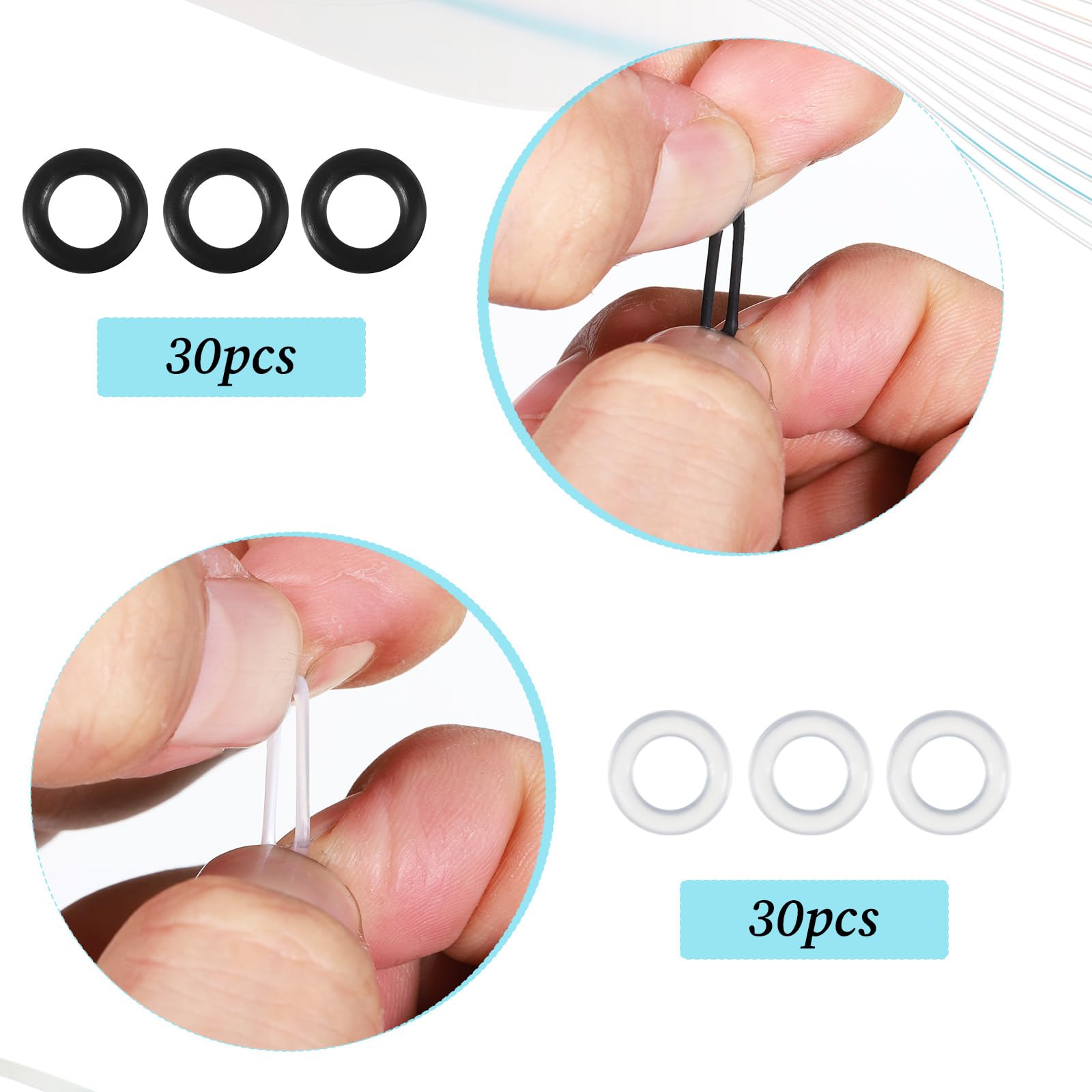 Premium silicone eyeglass hinge rings for comfortable tension