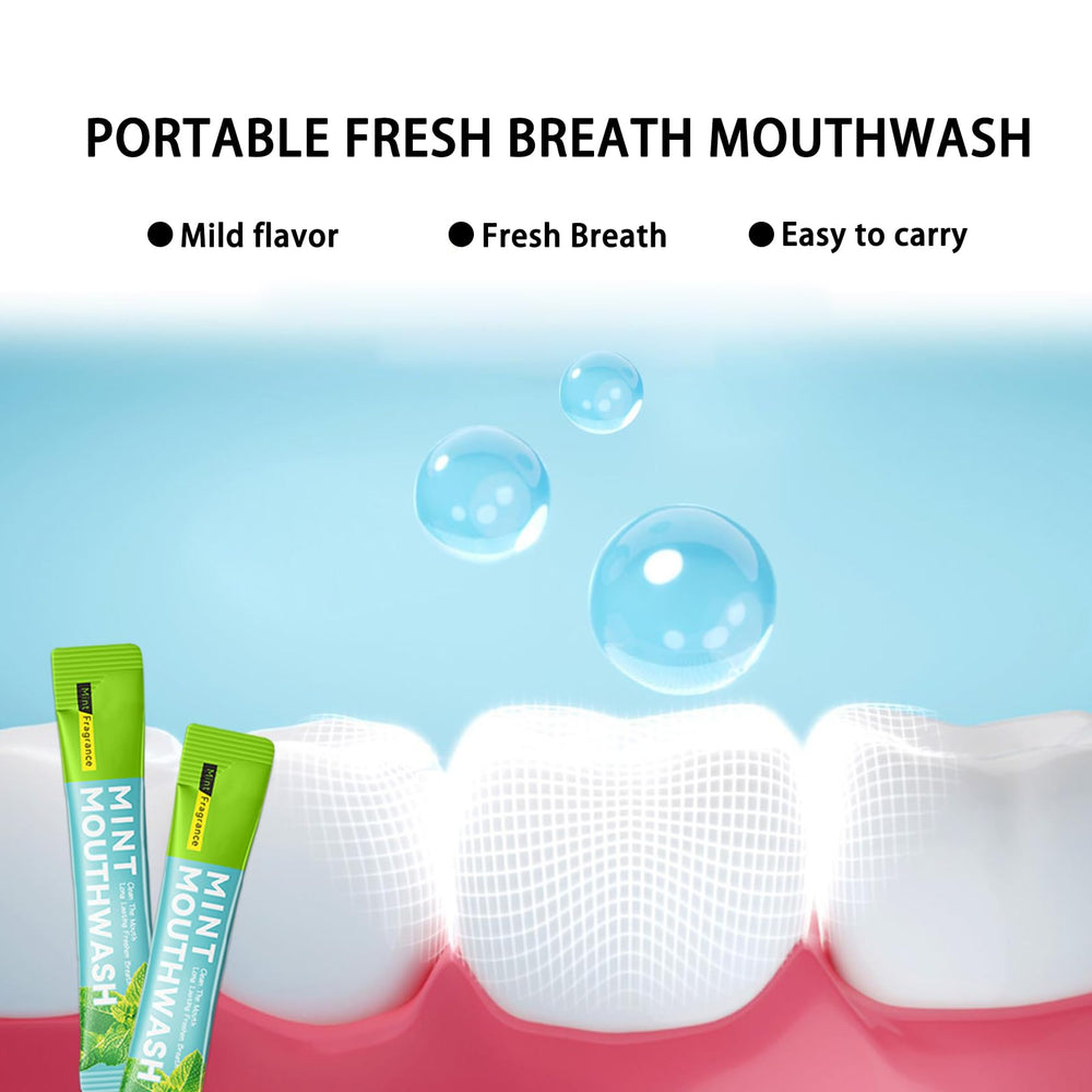 Portable mini mouthwash for travel and on-the-go freshness