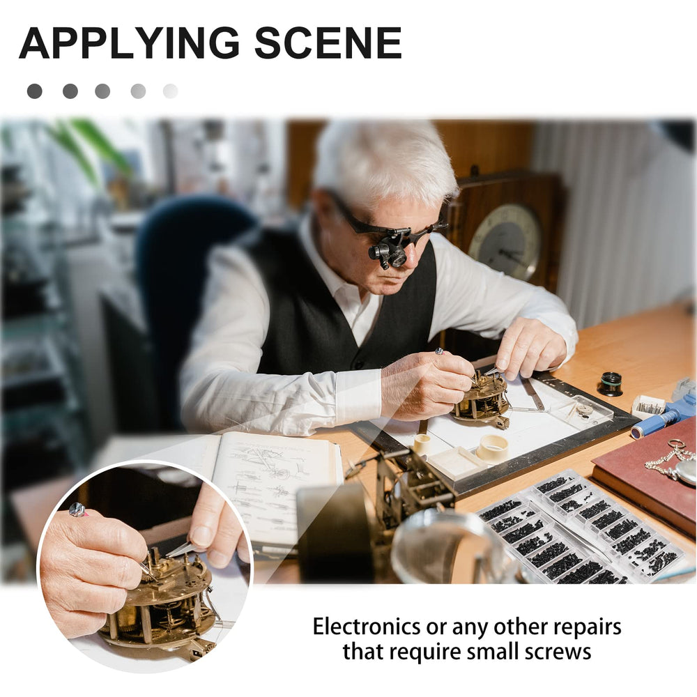 Micro screwdriver and tweezers included in the kit