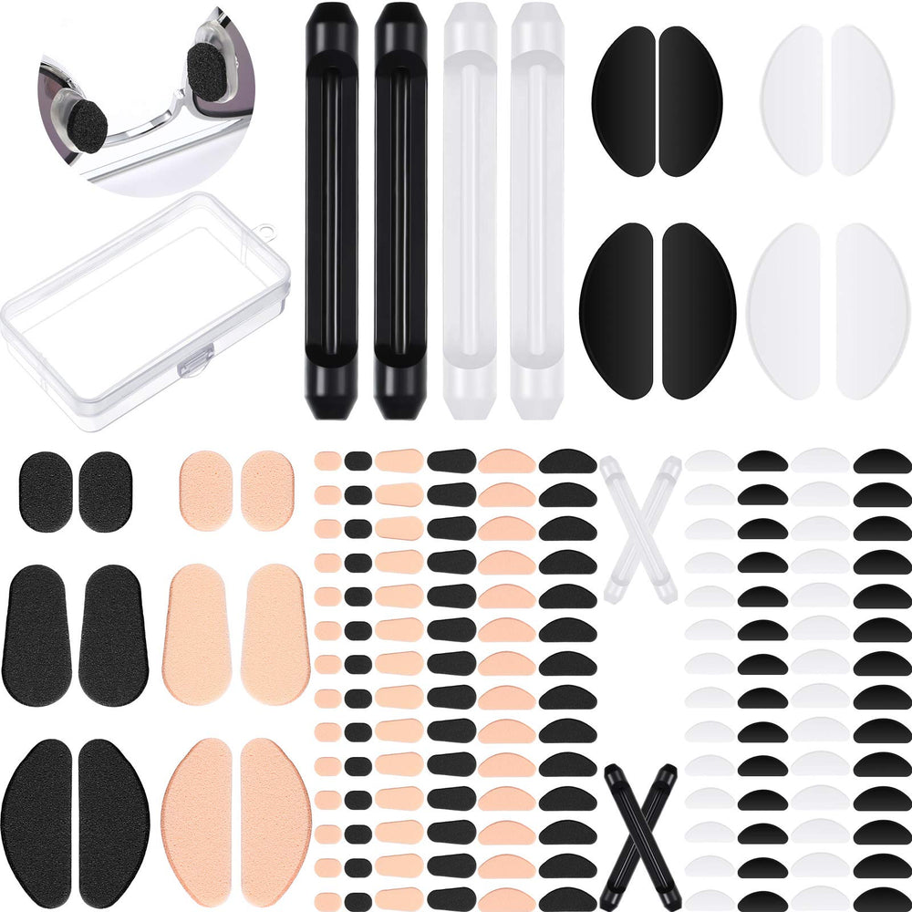 68 Pairs Anti-Slip Nose Pads Set for Eyeglasses with EVA foam pads
