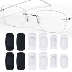 Six pairs of silicone nose pads for glasses in a display