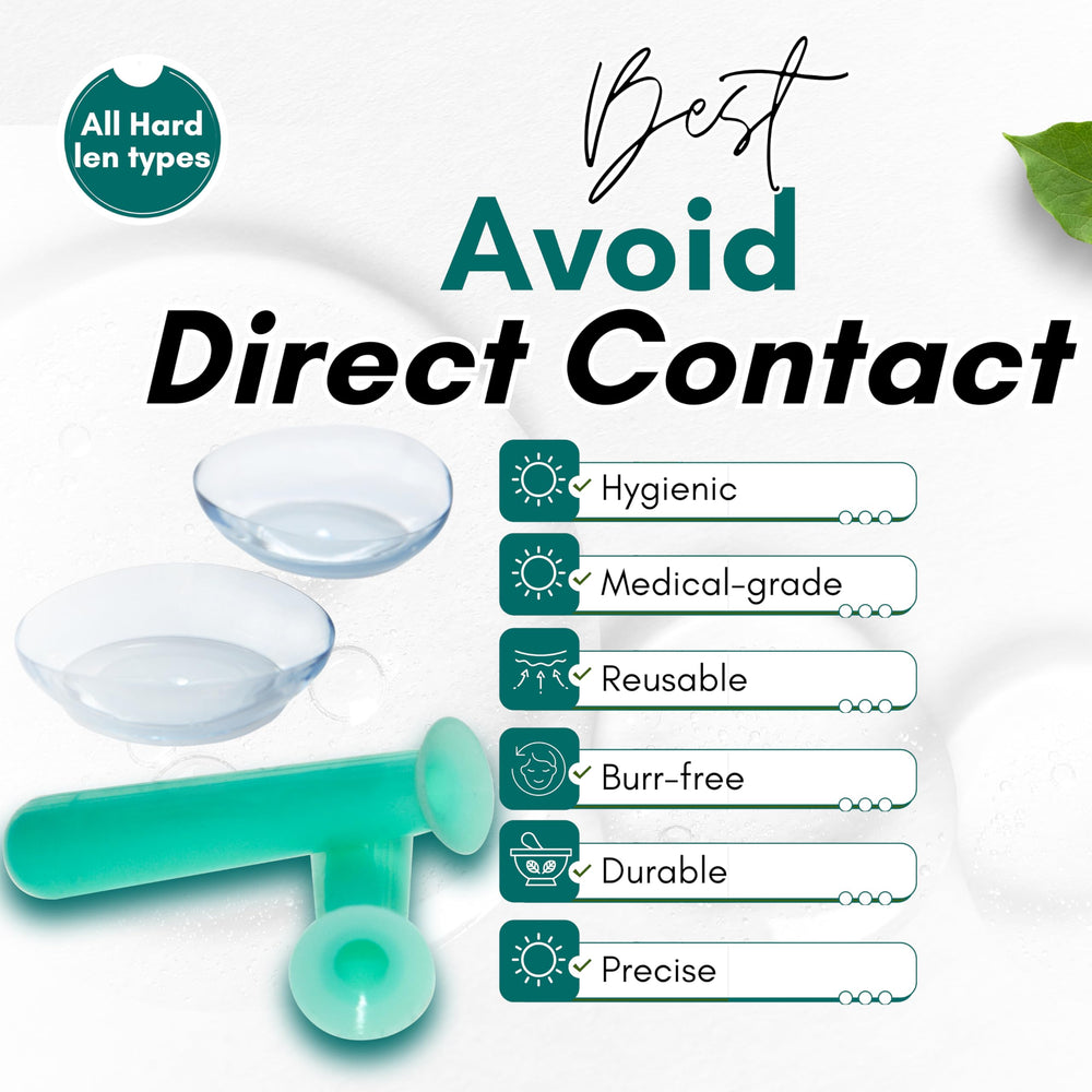 Individual contact lens remover tool in transparent packaging