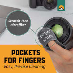 Six cloths for eyeglass cleaning on white background