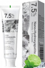Packaging of 7-5% hydroxyapatite toothpaste with fresh mint