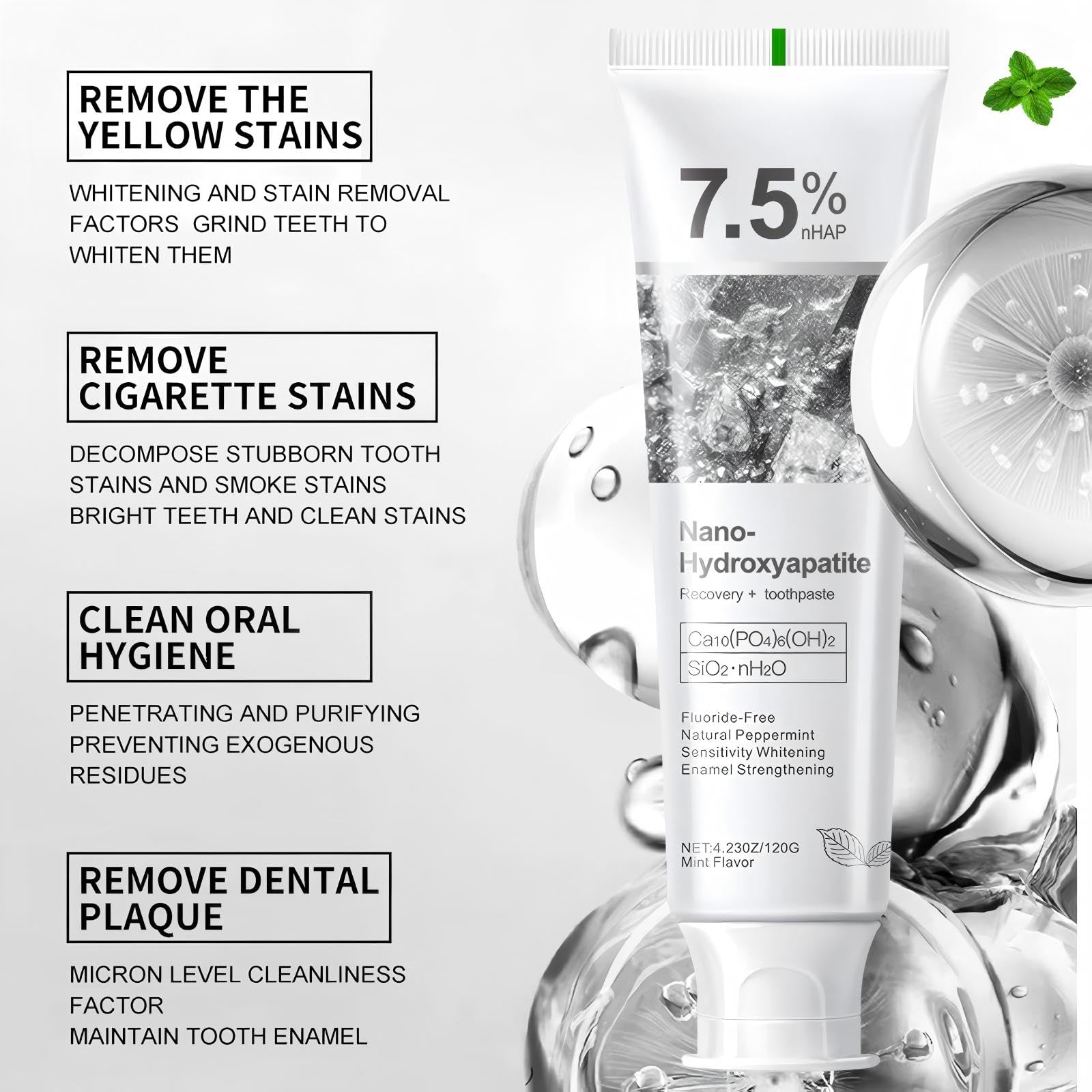 Toothpaste tube being squeezed to show creamy texture