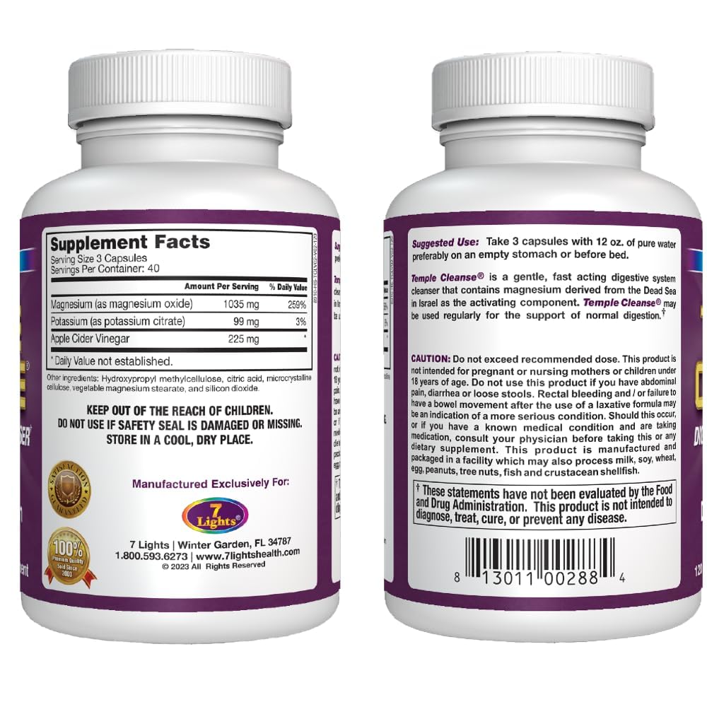 Temple Cleanse product packaging and bottle