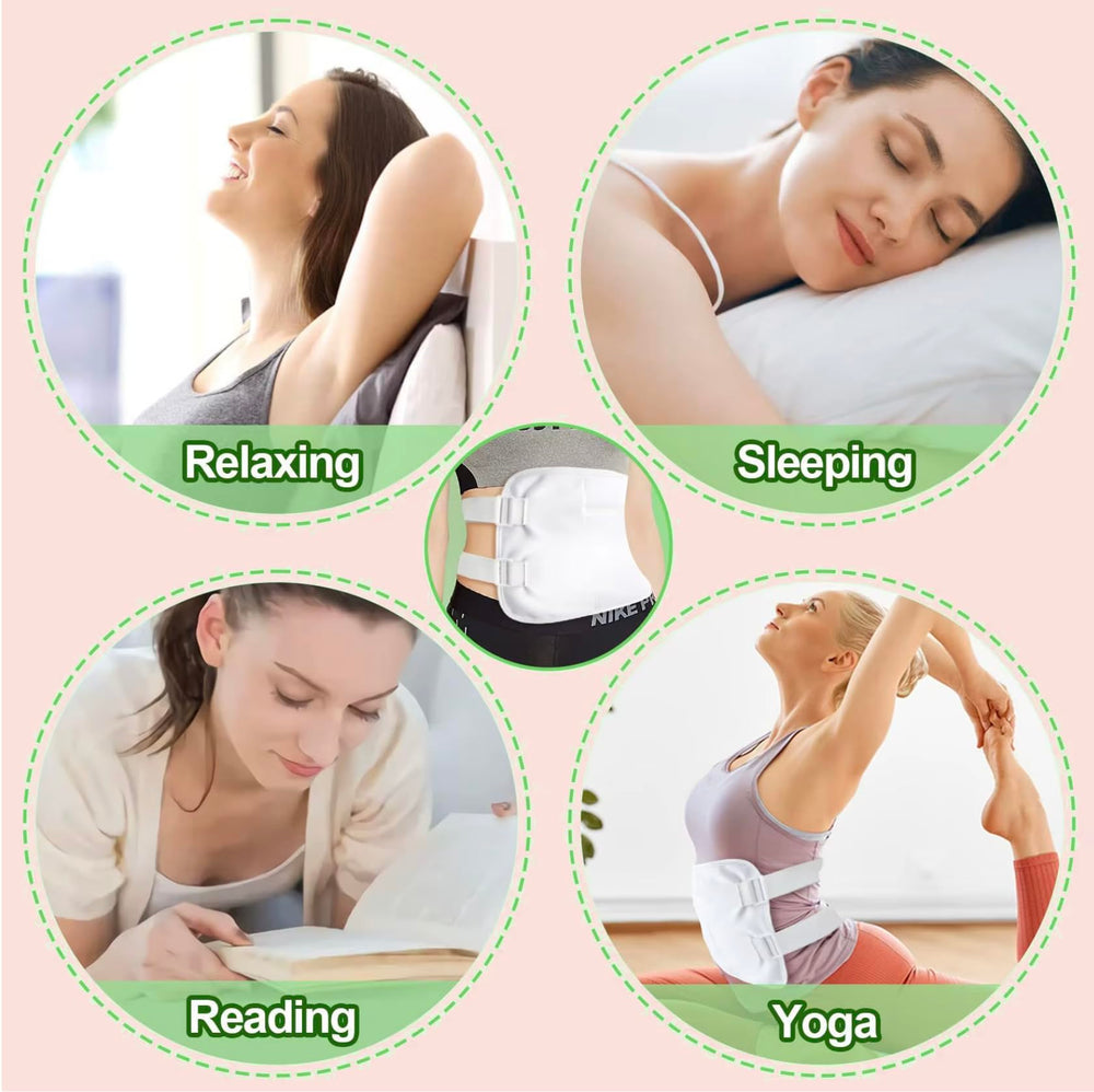 Breast pads included in the 7-piece castor oil pack wrap