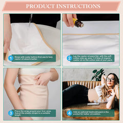 Hands/legs/arms/knee pads from the castor oil pack wrap set