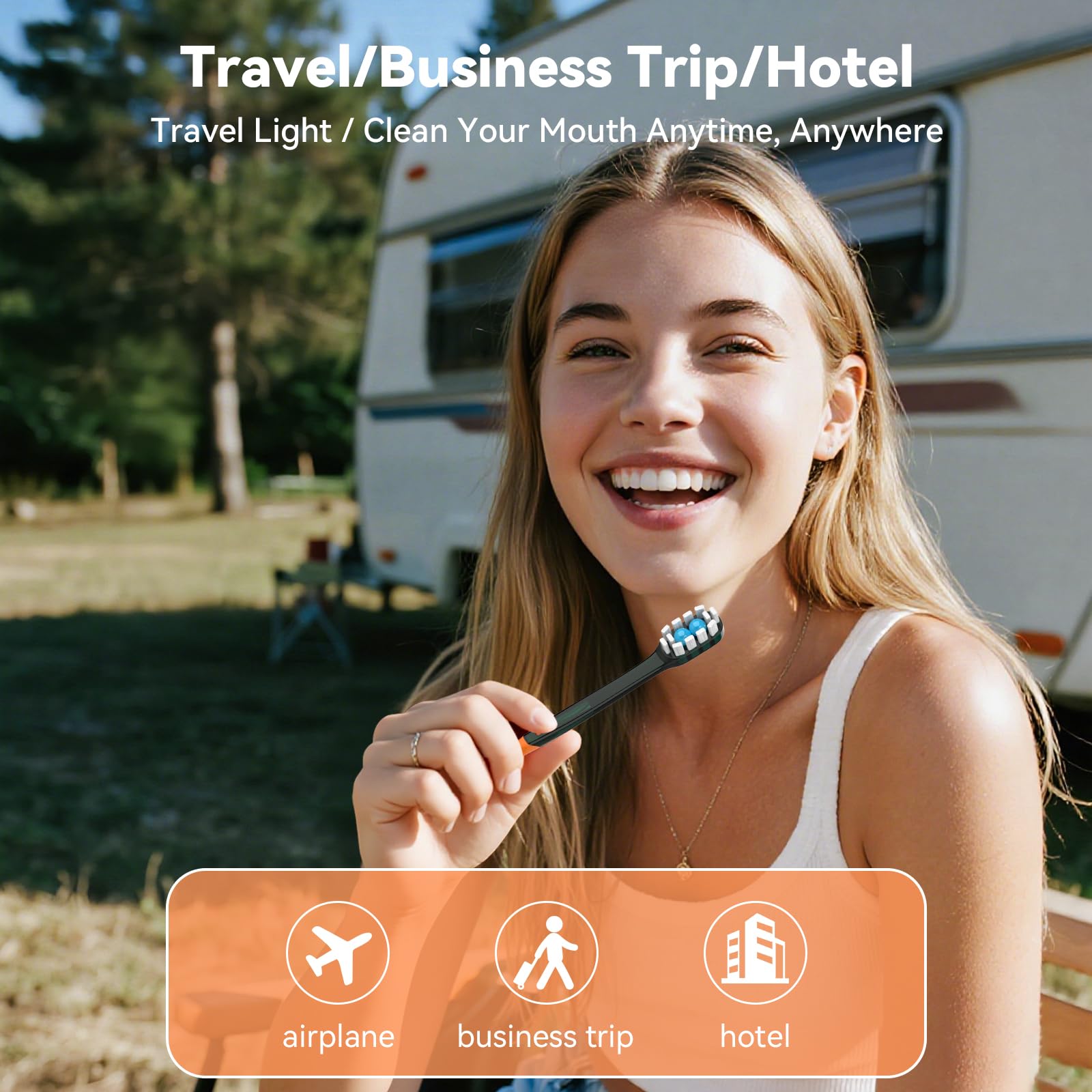 Compact travel-friendly dental care kit