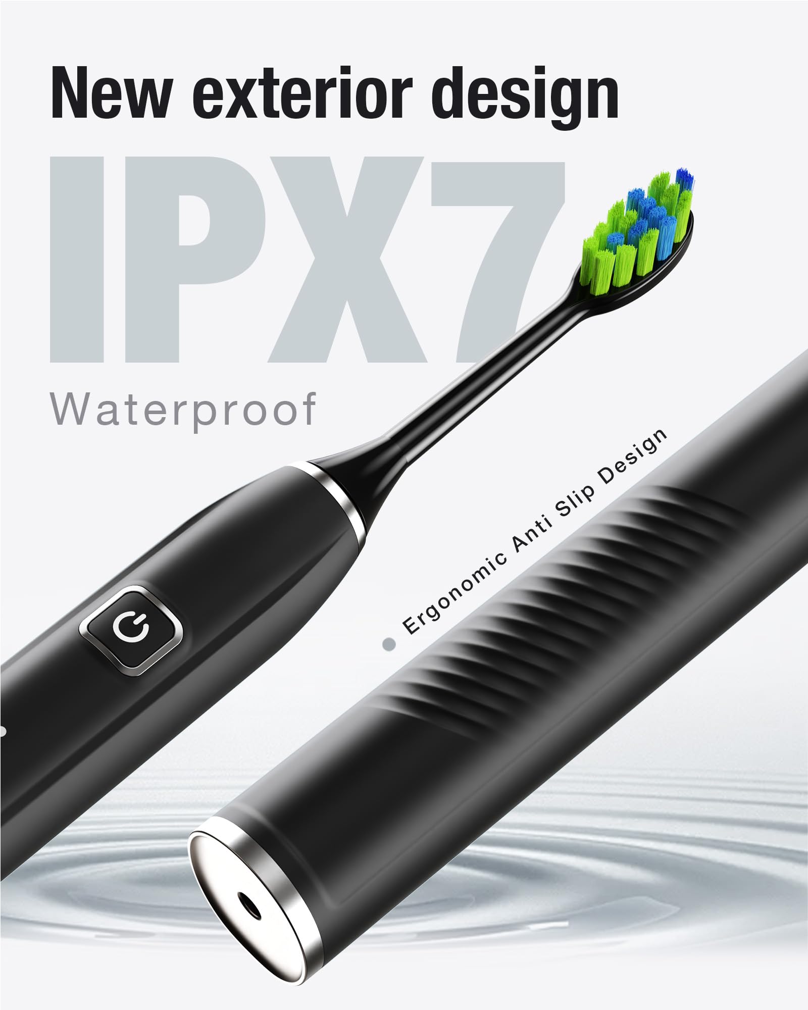 Six replacement brush heads pack with W-shape design