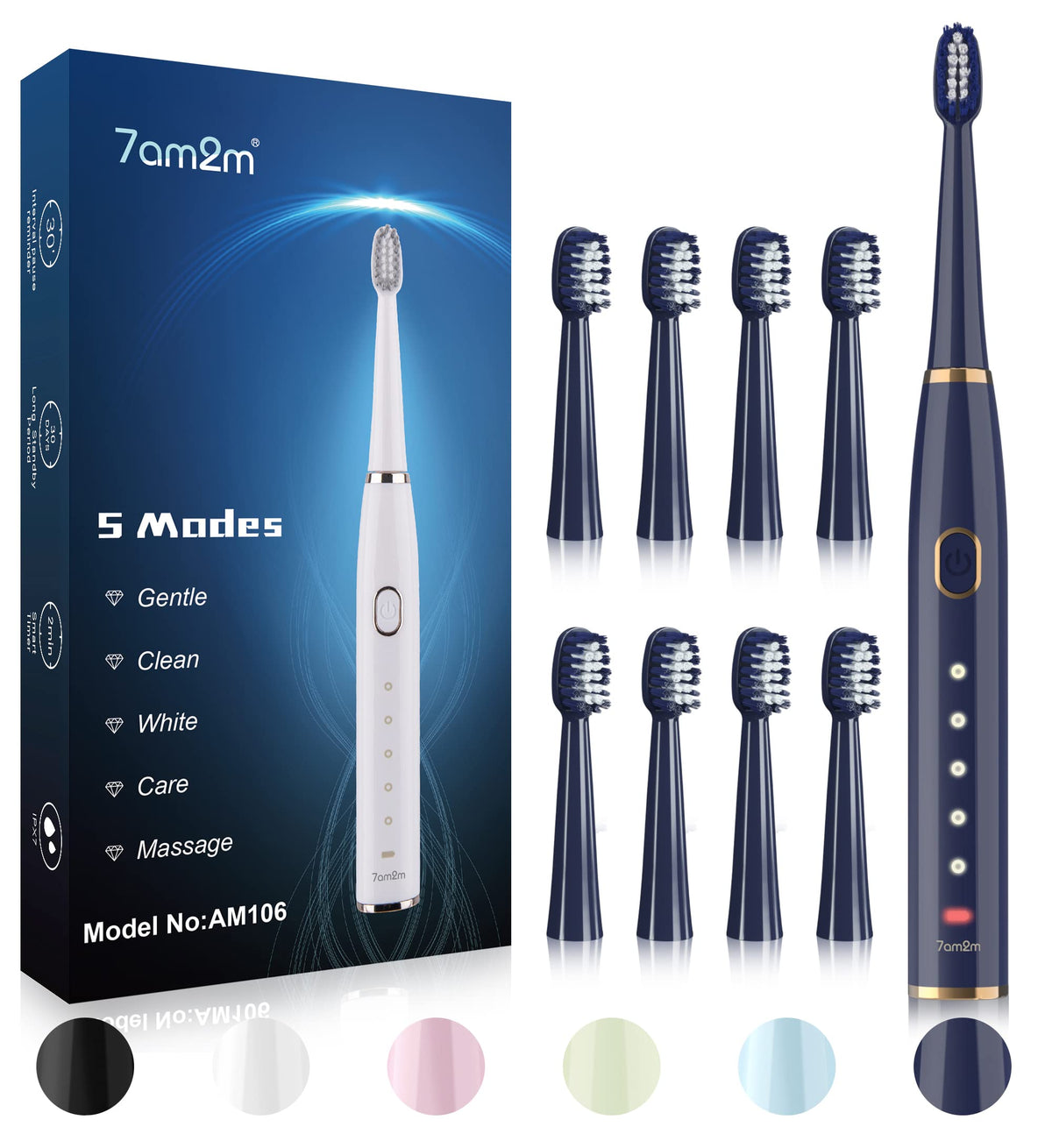7AM2M sonic toothbrush Navy - front view