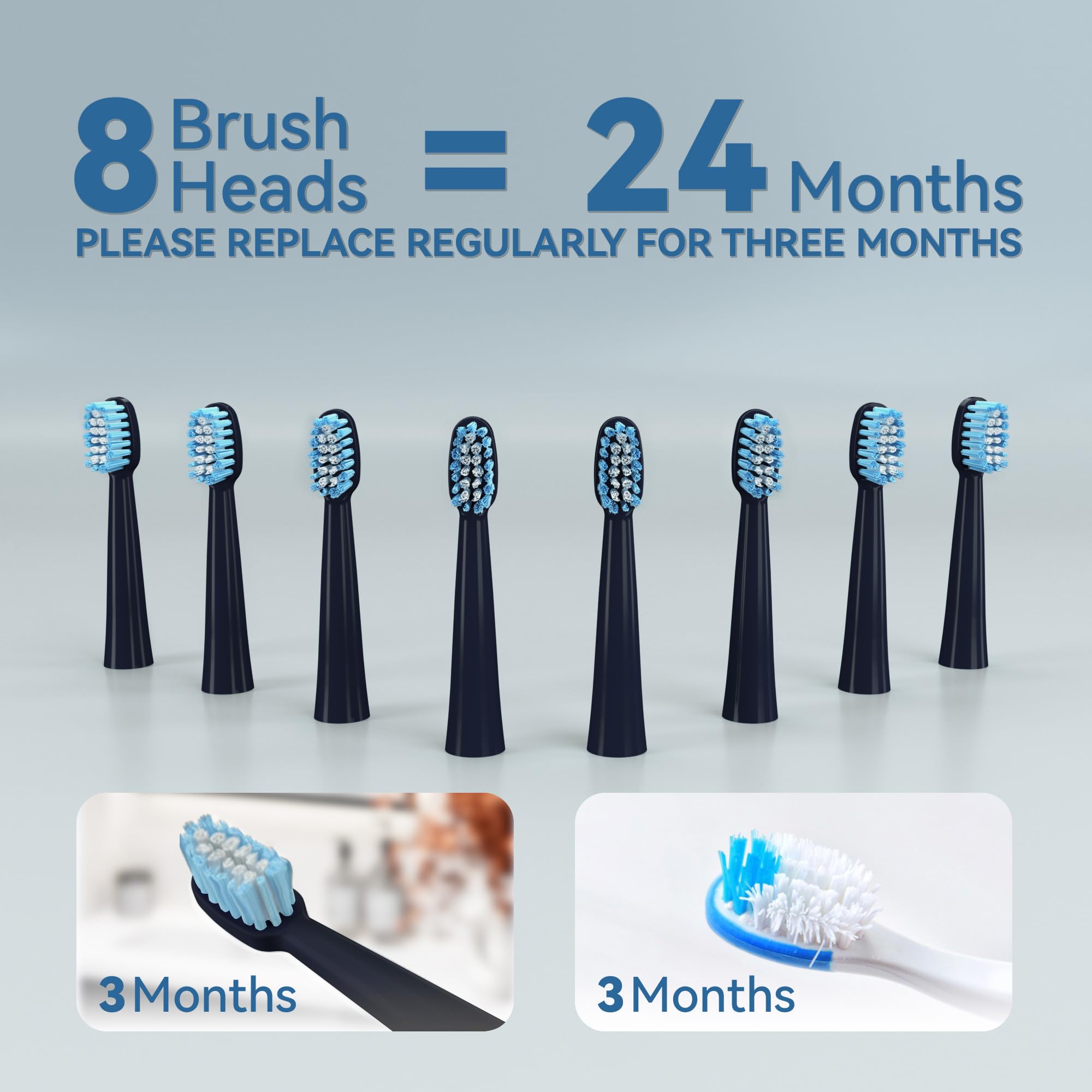 7AM2M sonic toothbrush Navy - side view