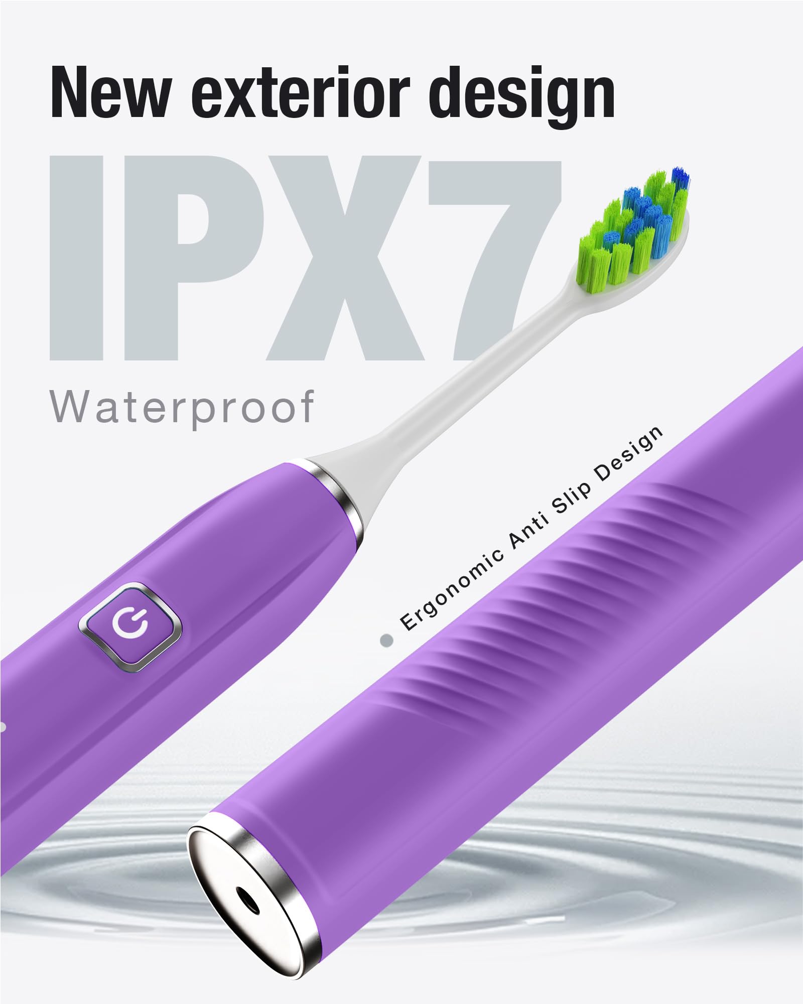 Close-up of the W-shaped brush head design