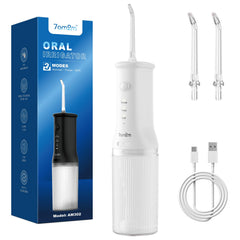 7AM2M Portable Water Flosser Cordless in white - front view