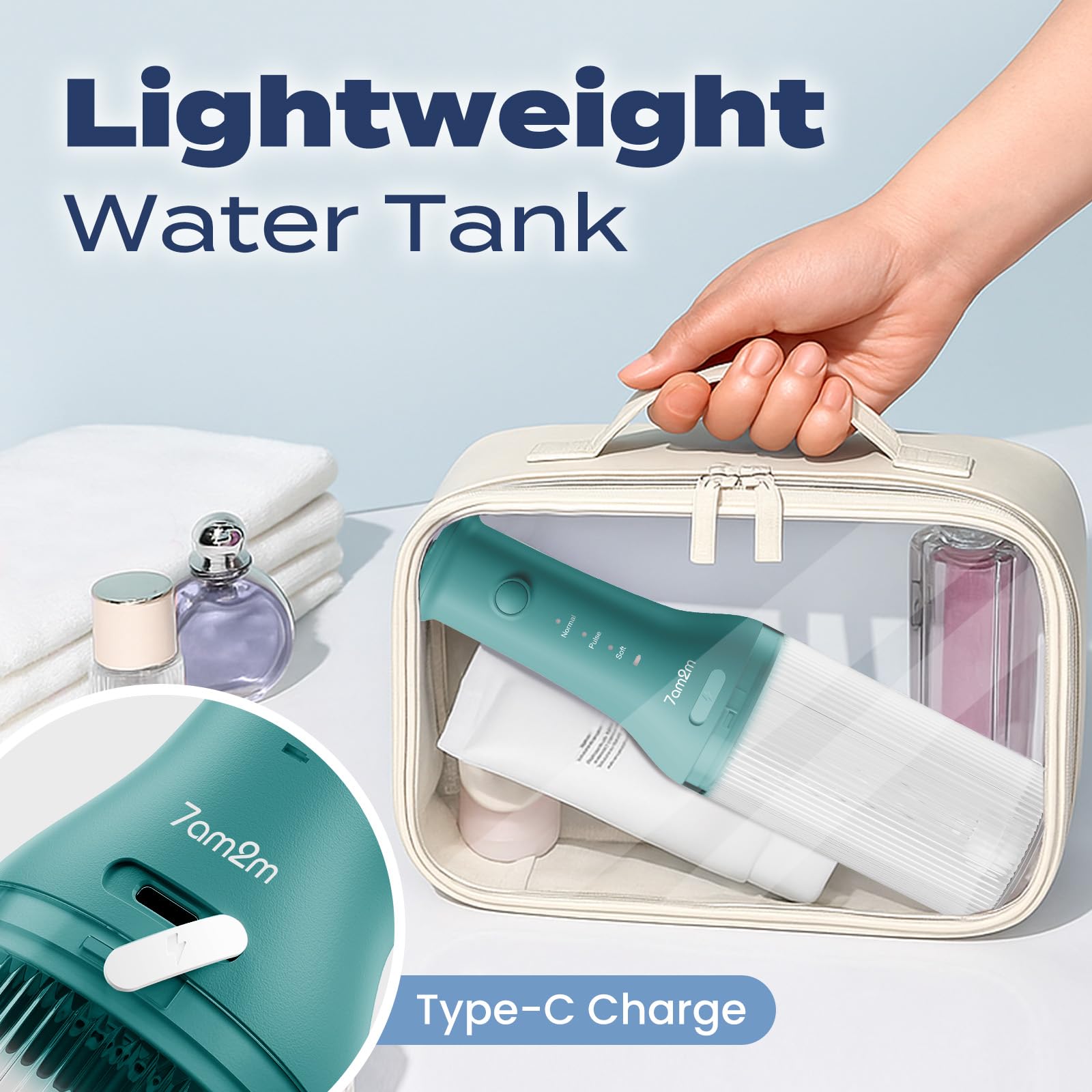 Peacock Green color on compact travel and home use packaging
