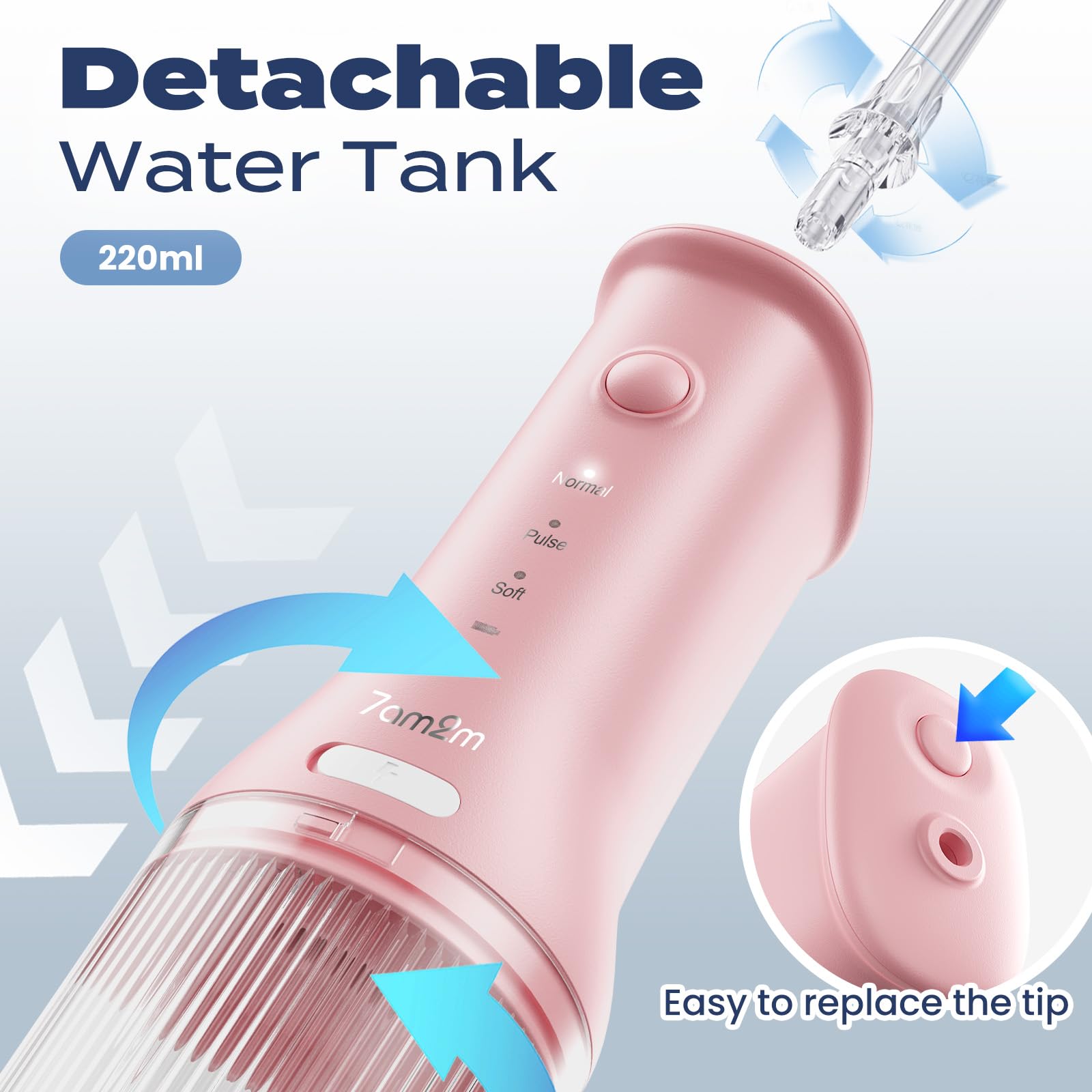 Two jet tips included for diverse cleaning needs
